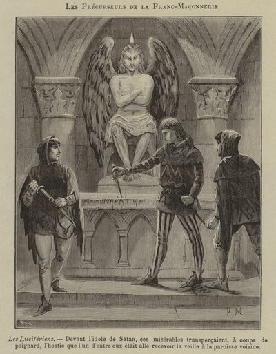 Předchůdci svobodného zednářství: Luciferians (rytina) od French School
