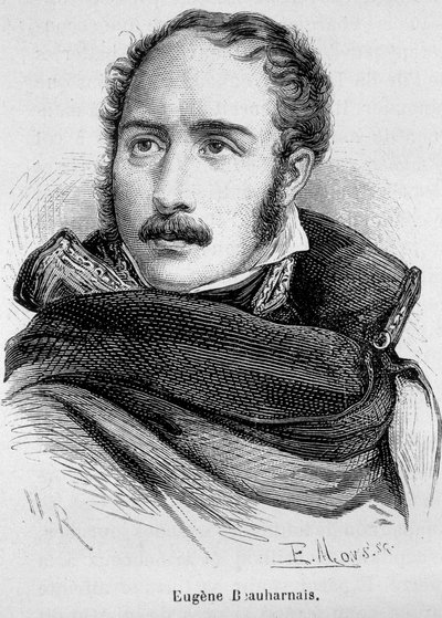 Princ Eugene Rose de Beauharnais (1781-1824, syn Alexandra de Beauharnais a Josephine) - v „“L’Histoire de France““ od Henriho Martina od French School