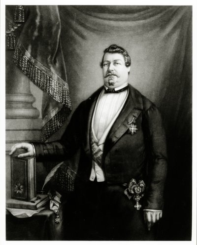 Princ Lucien Murat jako velmistr Velkého Orientu Francie, kolem roku 1855 od French School