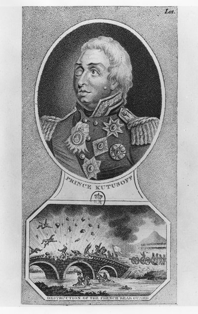 Princ Michail Illarionovitch Golenischev-Kutuzov (litho) od French School