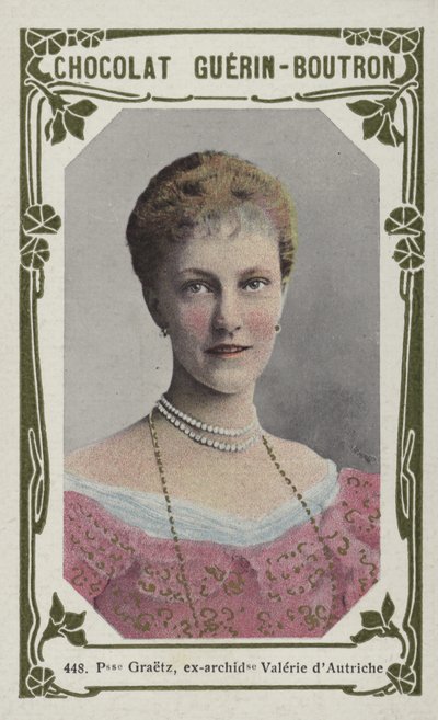 Princezna Graetz, bývalá arcivévodkyně Valerie Rakouska (barevné foto) od French School