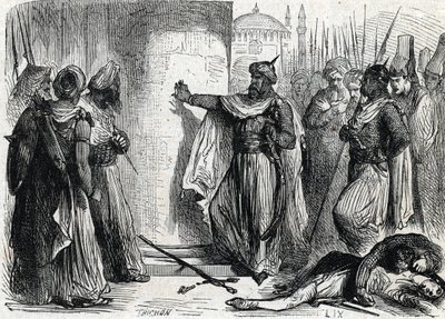 Prise de Constantinople (rytina) od French School