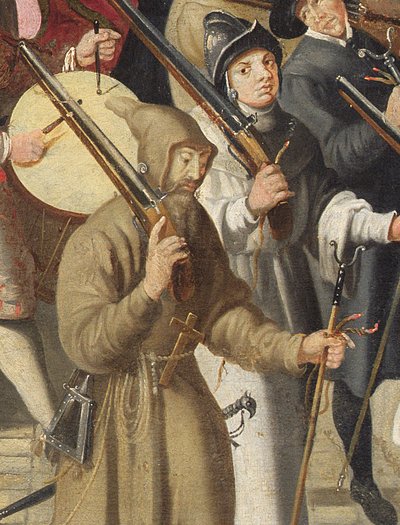 Procession of the Holy League on the Ile de la Cite od French School