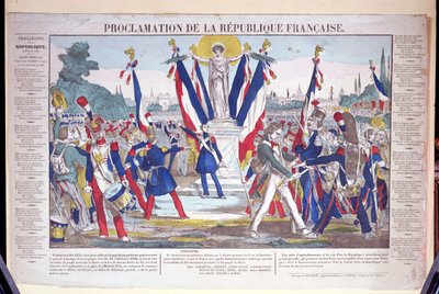 Vyhlášení Francouzské republiky, 25. února 1848 od French School