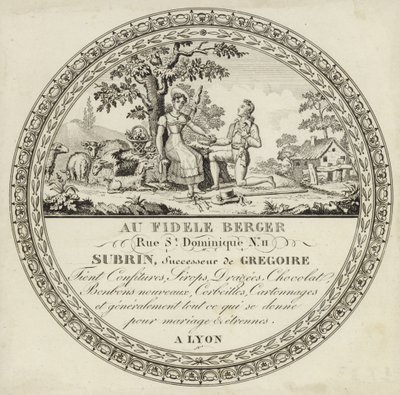 Štítek produktu pro francouzskou cukrárnu od French School