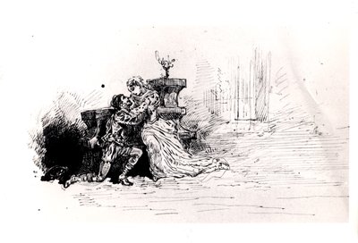 Produkční brožura pro Ruy Blas (1838) od Victora Huga (1802-85), 1880 (pero a inkoust na papíře) od French School