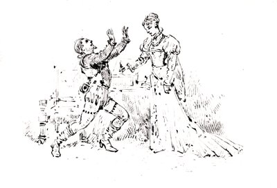 Produkční brožura pro Ruy Blas (1838) od Victora Huga (1802-85), 1880 (pero a inkoust na papíře) od French School