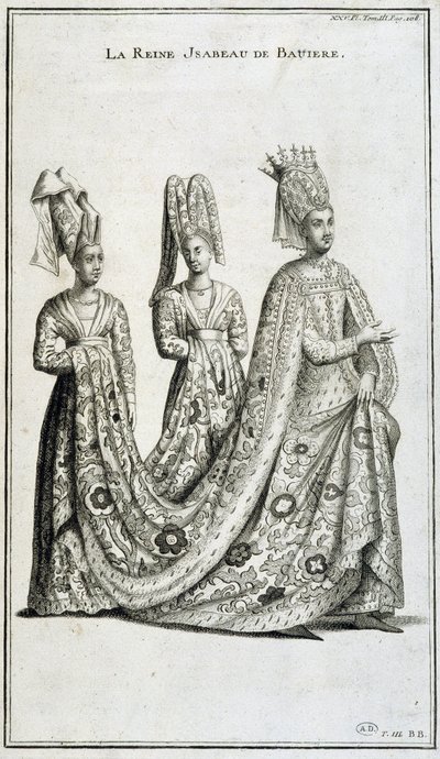 Královna Isabeau (Isabella, Alžběta) Bavorská (1371-1435) od French School