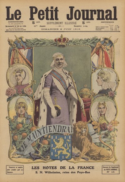 Nizozemská královna Wilhelmina (barva lito) od French School