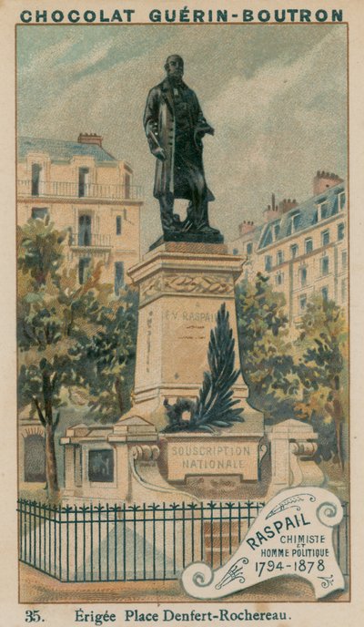 Raspail, chemik a politik, 1794-1878. Postaveno místo Denfert-Rochereau od French School