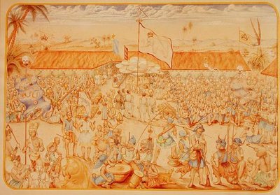 Přijetí od krále Dahomey pro francouzské vyslance od French School