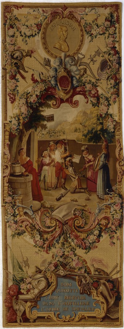 Gobelín Regence Gobelins s příběhem Dona Quijota, 1717-18 od French School