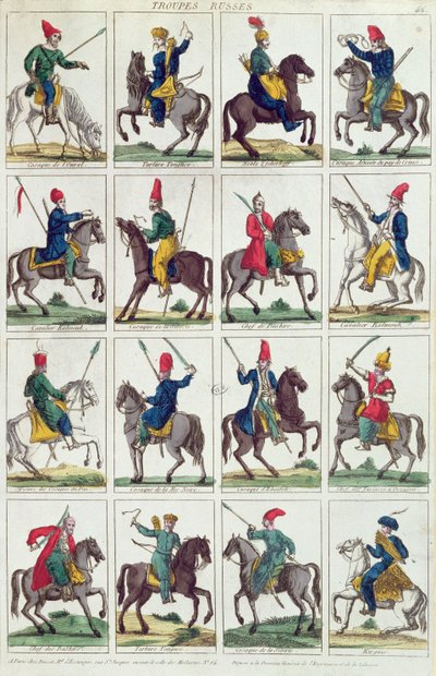 Oblastní jednotky ruského jezdectva, c.1812-14 od French School