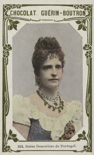 Reine Douairiere de Portugal (barevná fotografie) od French School