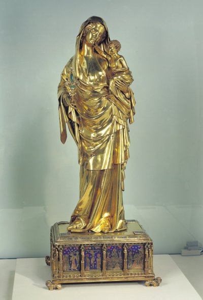 Relikviář Panny Marie Jeanne dEvreux, c, 1324-29 (zlato a stříbro) (podrobnosti viz 110882) od French School