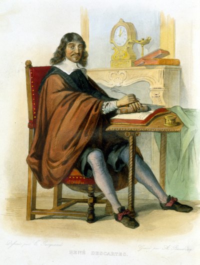 René Descartes píše - v Ed. Mennechet, "" Le Plutarque francais "" od French School