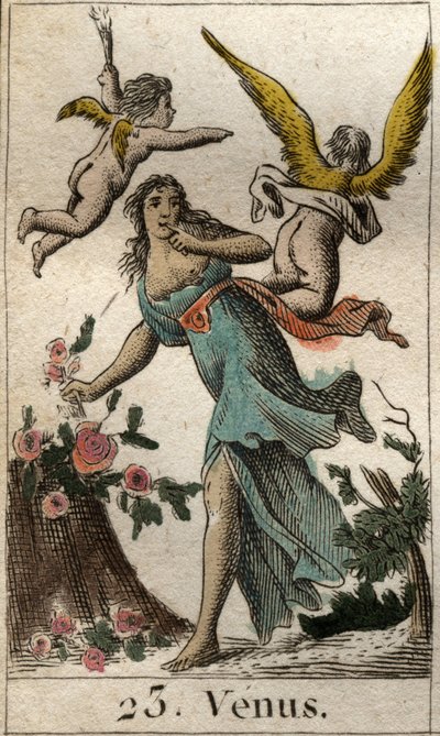 Znázornění Venuše, bohyně lásky, krásy a plodnosti. Z „Mytologie mládí“ od Pierra Blancharda 1803. od French School