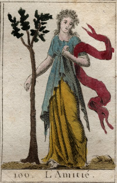 Reprezentace přátelství. Z „Mytologie mládí“ od Pierra Blancharda 1803. od French School