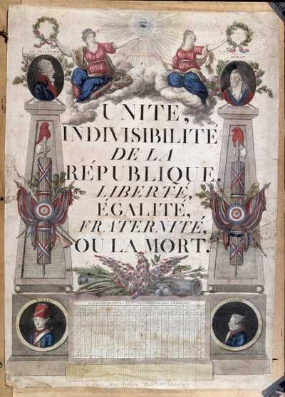 Republikánský kalendář, 1794 od French School