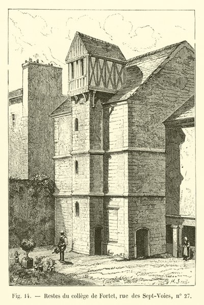 Pozůstatky vysoké školy Fortet, rue des Sept-Voies, č. 27 od French School