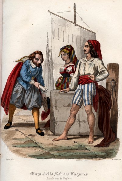 Vzpoura proti španělské nadvládě Habsburků v Neapoli v roce 1647 od French School