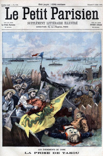 Revolt des Boxers (1898-1900): Spojenci zajali Takou v Číně - v „Le Petit Parisien“ od French School