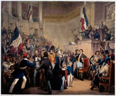 Revoluce roku 1848. Vévodkyně z Orleansu vystoupila se svými dětmi v Poslanecké sněmovně (Národní shromáždění), aby získala regentství (24. února od French School