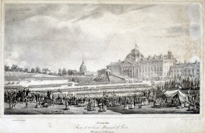 Recenze Národní gardy v Paříži dne 29. 4. 1830. od French School
