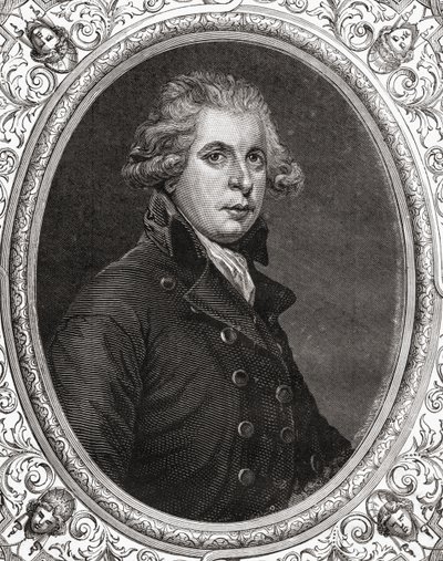 Richard Brinsley Sheridan z „Histoire de la Revolution Francaise“ od Louise Blanca (1811-82) od French School