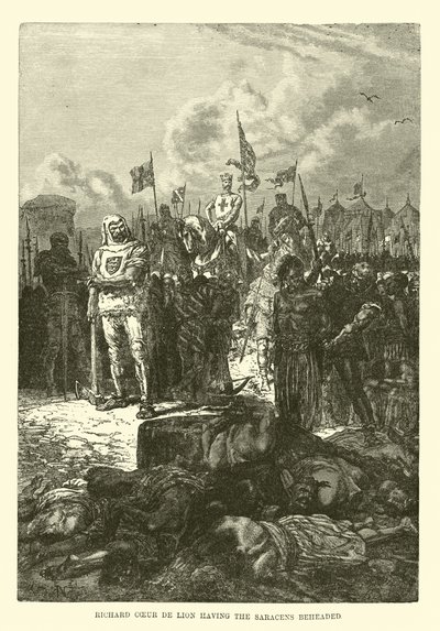 Richard Coeur de Lion nechal sťat Saracény od French School