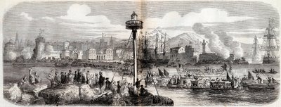 Risorgimento - (Válka proti Rakousku) - Livorno Vylodění francouzské armády pod velením prince Napoleona (Napoleon Jerome Bonaparte) - 23. května od French School
