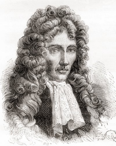 Robert William Boyle, anglo-irský přírodní filozof, chemik, fyzik a vynálezce, z Les Merveilles de la Science, pub. 1870 od French School