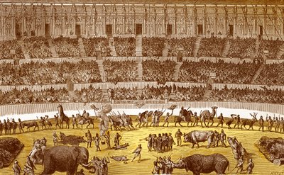 Římský cirkus ve starověku, ze slovníku "Dictionnaire du Théâtre", Arthur Pougin od French School