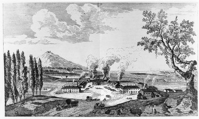 Royal Foundry v Le Creusot v roce 1787 od French School