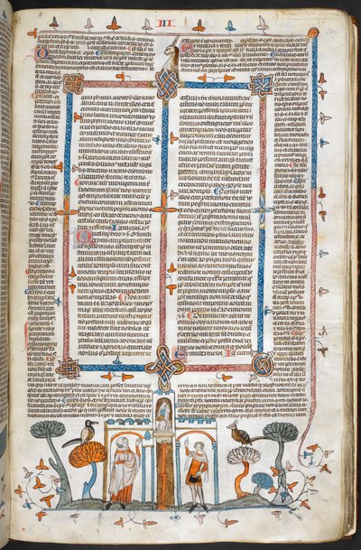 Royal MS 10 E IV, f.209r, Malíř a ďábel, z Decretals of Gregory IX. od French School