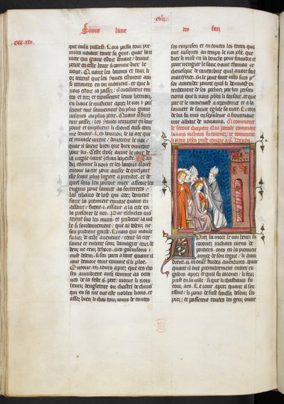 Royal Ms 16 g VI f.347v Korunovace krále Richarda I., ilustrace z 