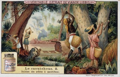 Pryž: zářez pryžových hřídelí - chromo Liébig. od French School
