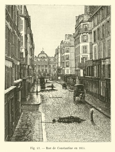 Rue de Constantine v roce 1855 od French School