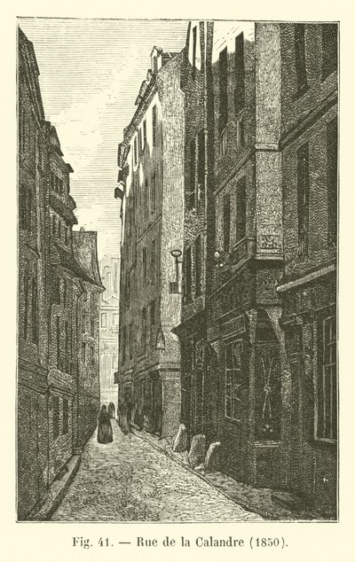 Rue de la Calandre, 1850 od French School