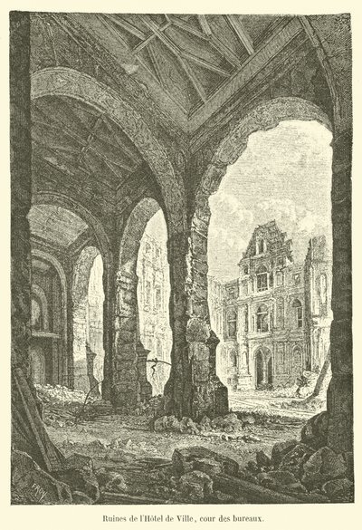 Zřícenina radnice, kancelářský dvůr od French School