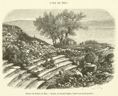 Ruiny divadla Milo (rytina) od French School