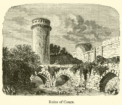 Ruins of Coucy (rytina) od French School