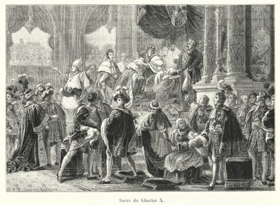 Sacre de Charles X (rytina) od French School