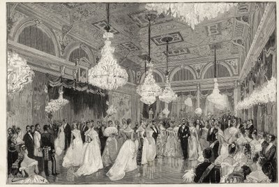 Sadi Carnot (1837-1894) francouzský prezident v letech 1887 až 1894 a jeho manželka v Elysejském paláci - Sadi Carnot, prezident Francouzské republiky a jeho manželka - Svátky prezidenta - nový taneční sál v Palais de L