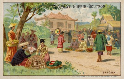 Saigon (chromolitho) od French School