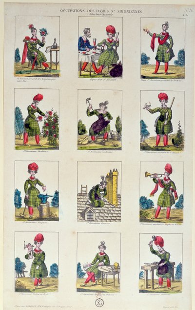 Saint-Simonian Women a jejich zaměstnání, c.1830 od French School