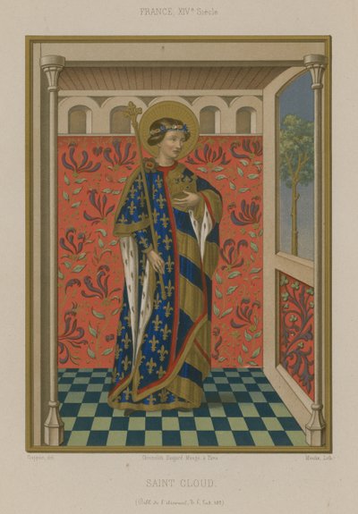 Saint Clodoald, syn krále Chlodomera Orleánského od French School