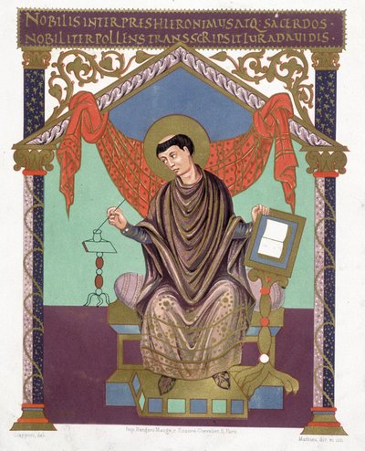 Svatý Jérôme. In „Francie v 9. století“. od French School