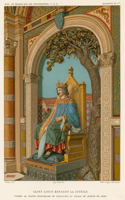Saint Louis vykonávající spravedlnost od French School