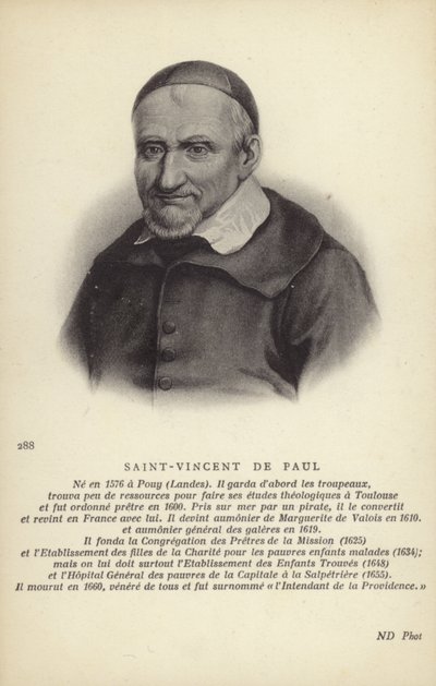 Svatý Vincent de Paul od French School